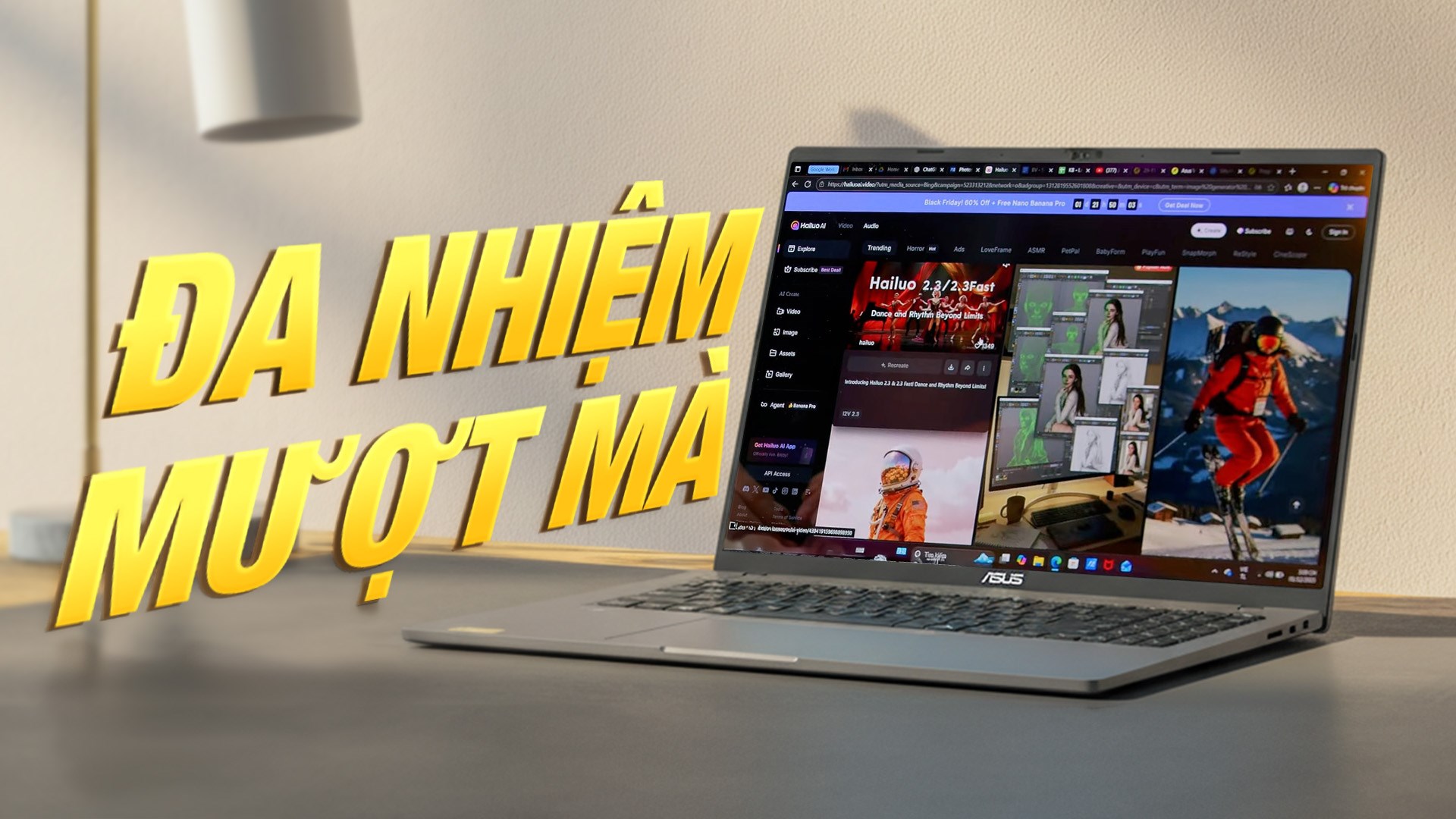 Laptop Asus Vivobook S16 S3607CA - SH082WS (Ultra 5 225H, 16GB, 512GB, Full HD OLED, OfficeH24+365, Win11)