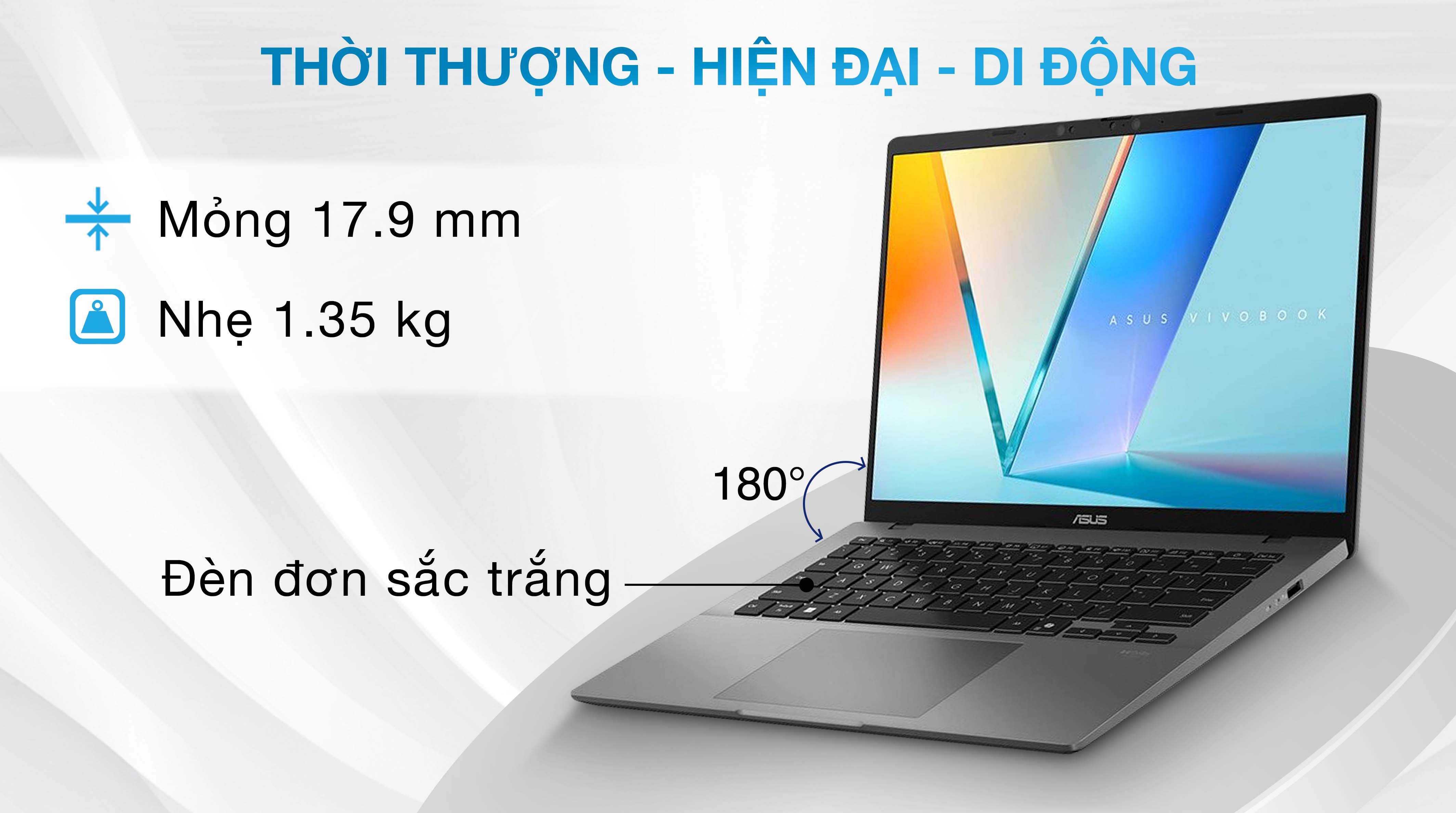Laptop Asus Vivobook S14 S3407QA - SF043WS (X1 26 100, 16GB, 512GB, WUXGA OLED, OfficeH24+365, Win11) - 2