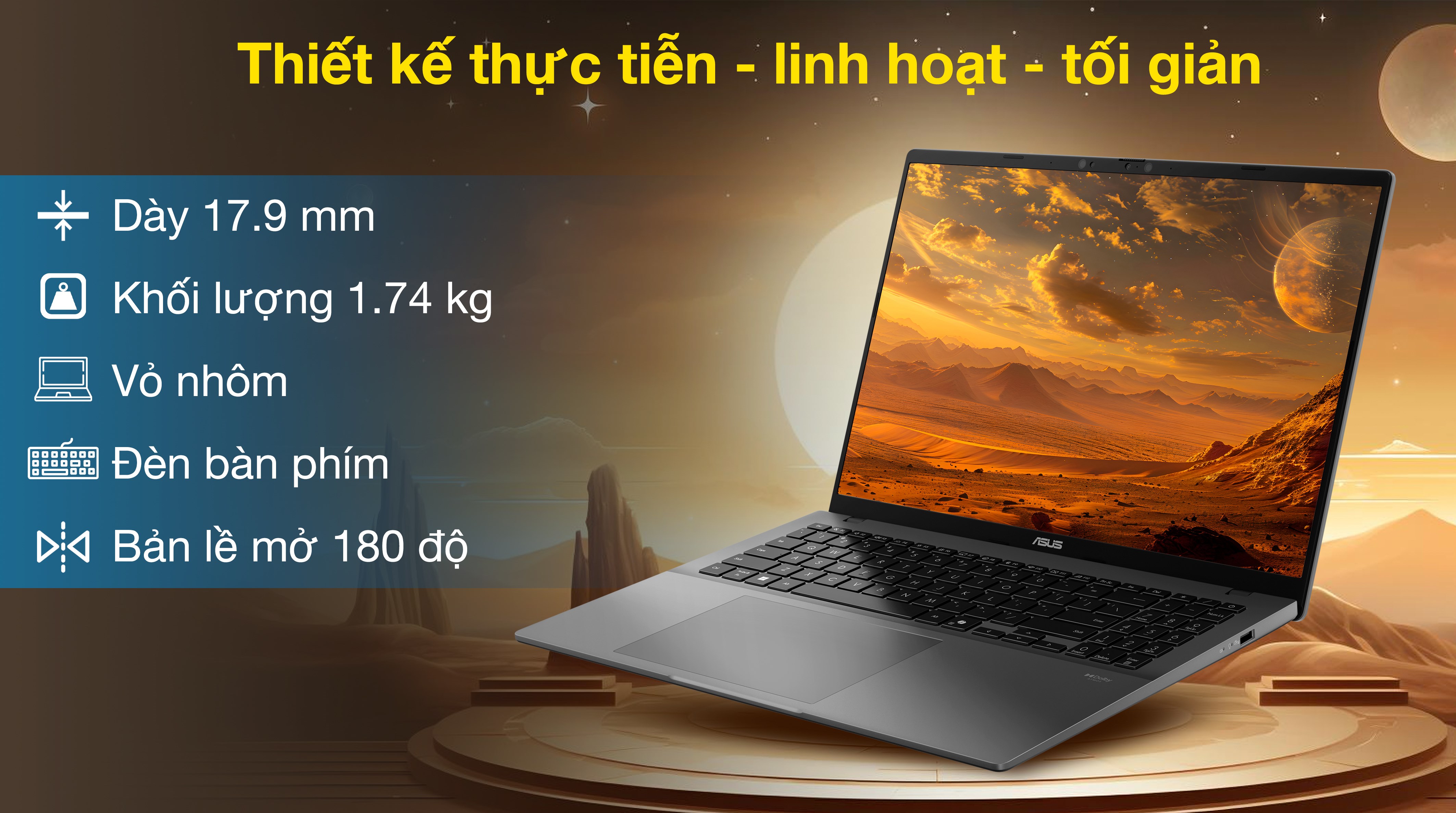 Laptop Asus Vivobook S16 S3607QA - SH040WS (X1 26 100, 16GB, 512GB, WUXGA OLED, OfficeH24+365, Win11)