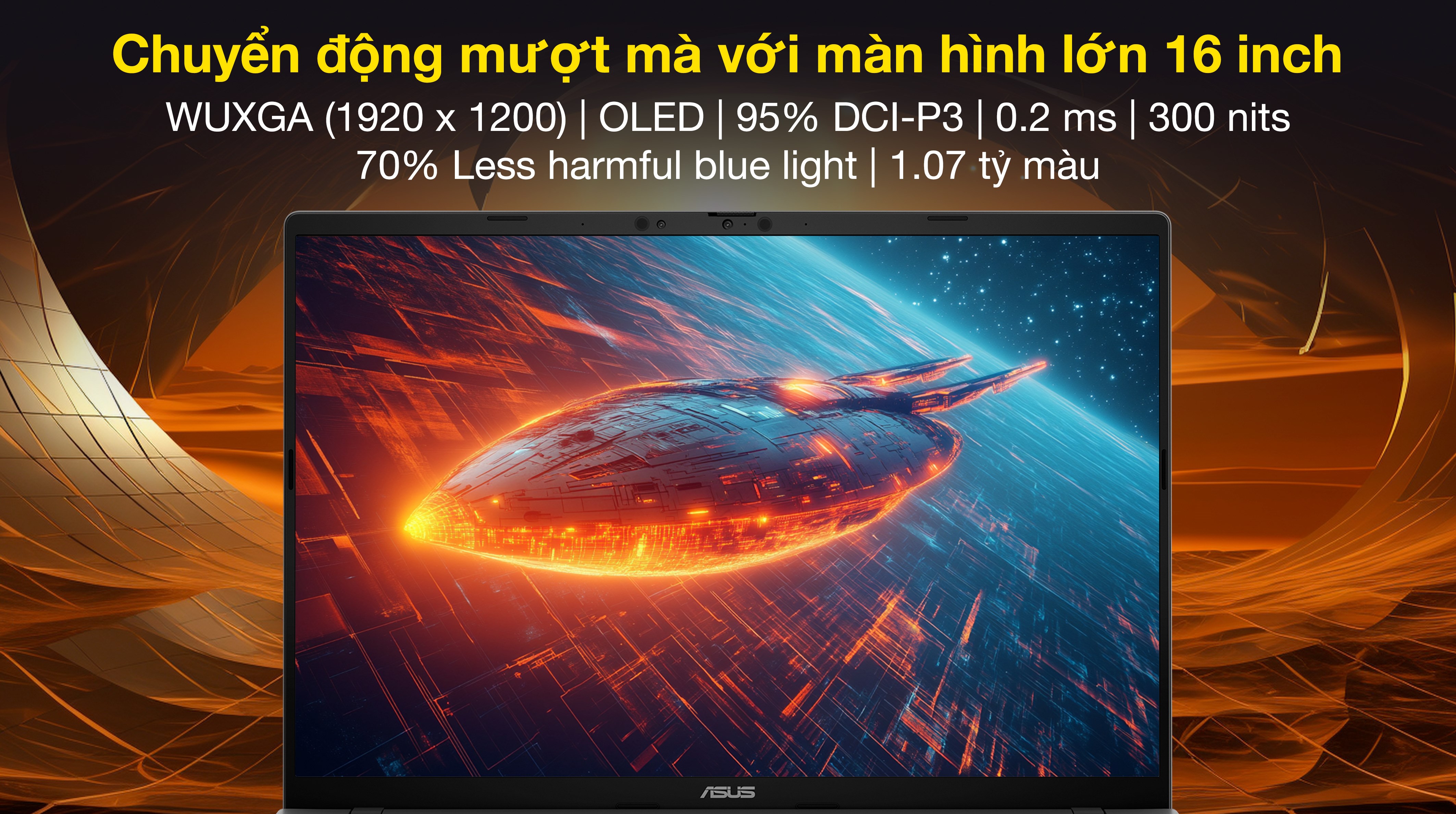 Laptop Asus Vivobook S16 S3607QA - SH040WS (X1 26 100, 16GB, 512GB, WUXGA OLED, OfficeH24+365, Win11)