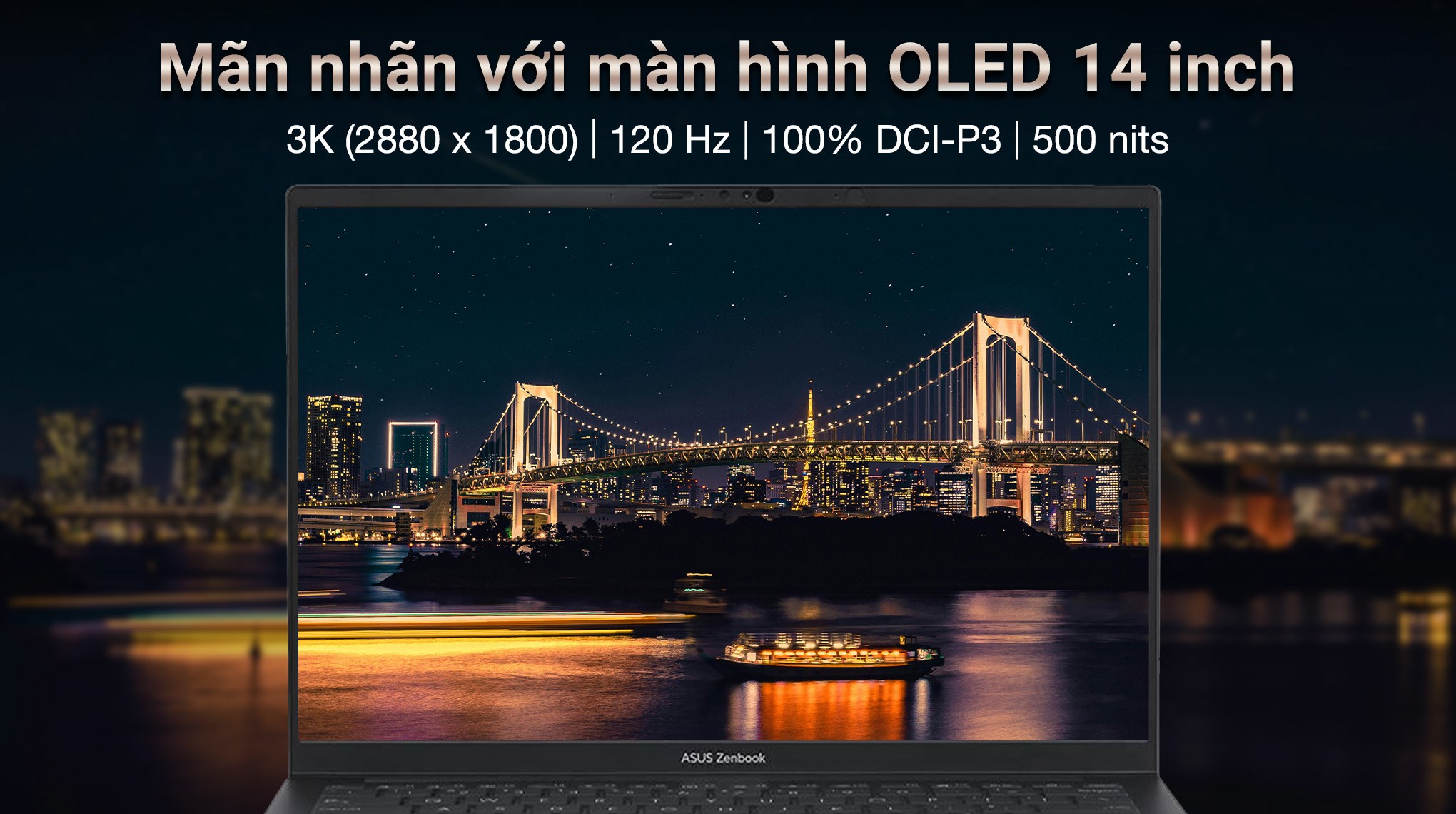 Laptop Asus Zenbook 14 UM3406KA - PP590WS (R7 AI 350, 32GB, 1TB, 3K OLED 120Hz, OfficeH24+365, Win11)