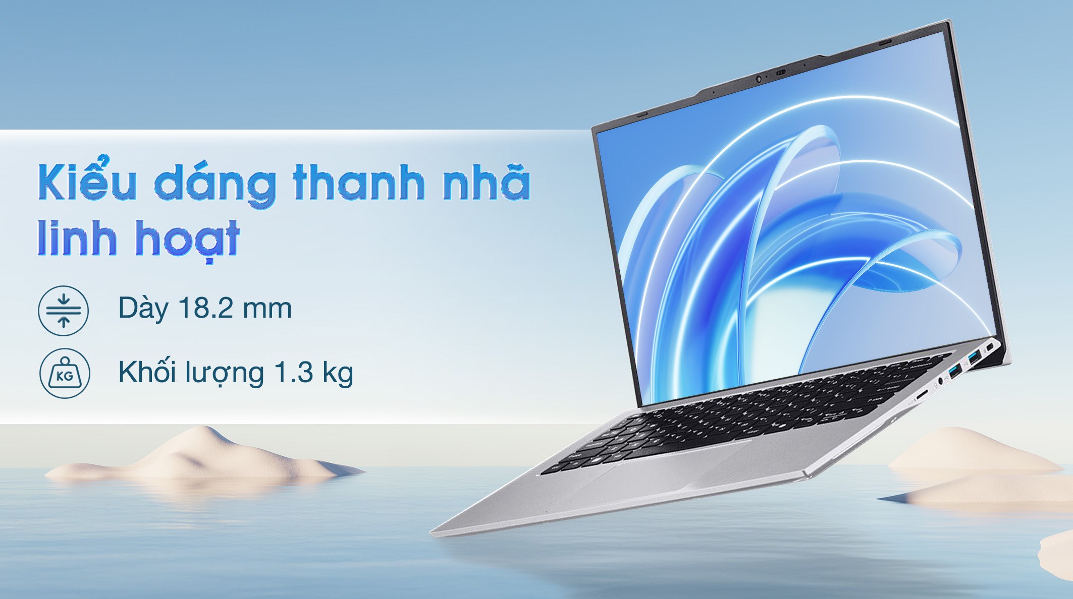 Laptop Acer Aspire Lite 14 AL14 52P 309T - NX.D7ESV.001 (i3 1305U, 8GB, 512GB, Full HD+, Win11)