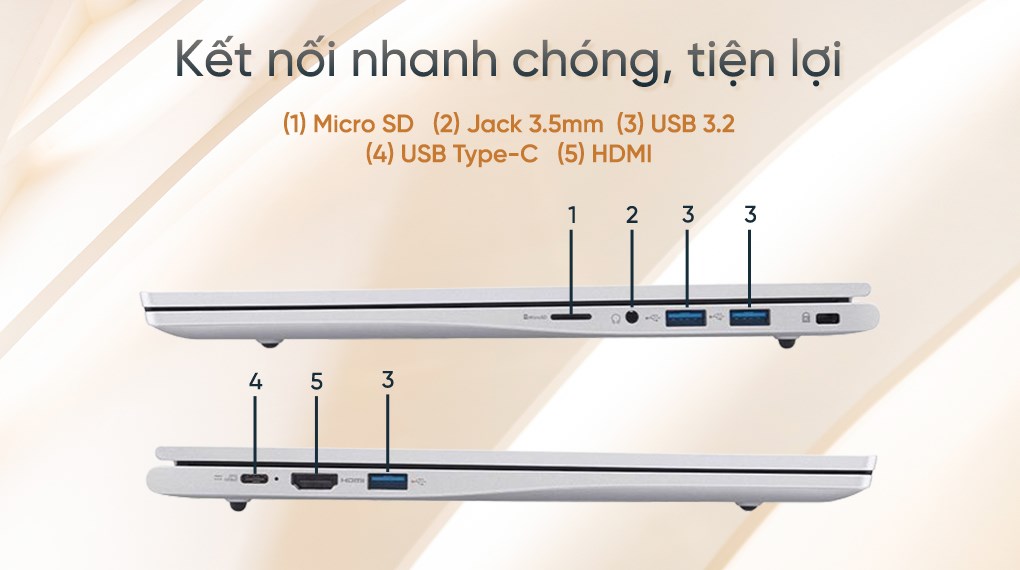 Laptop Acer Aspire Lite 15 AL15 42P R50R - NX.D34SV.004 (R5 7430U, 16GB, 512GB, Full HD, Win11)