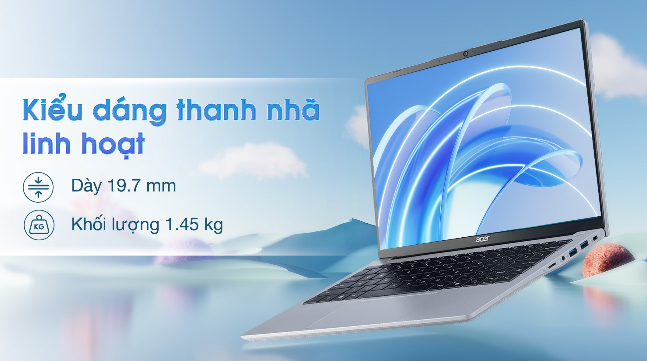 Laptop Acer Aspire Lite 14 AL14 71P 55P9 - NX.D7USV.001 (i5 13500H, 16GB, 512GB, Full HD+, Win11)