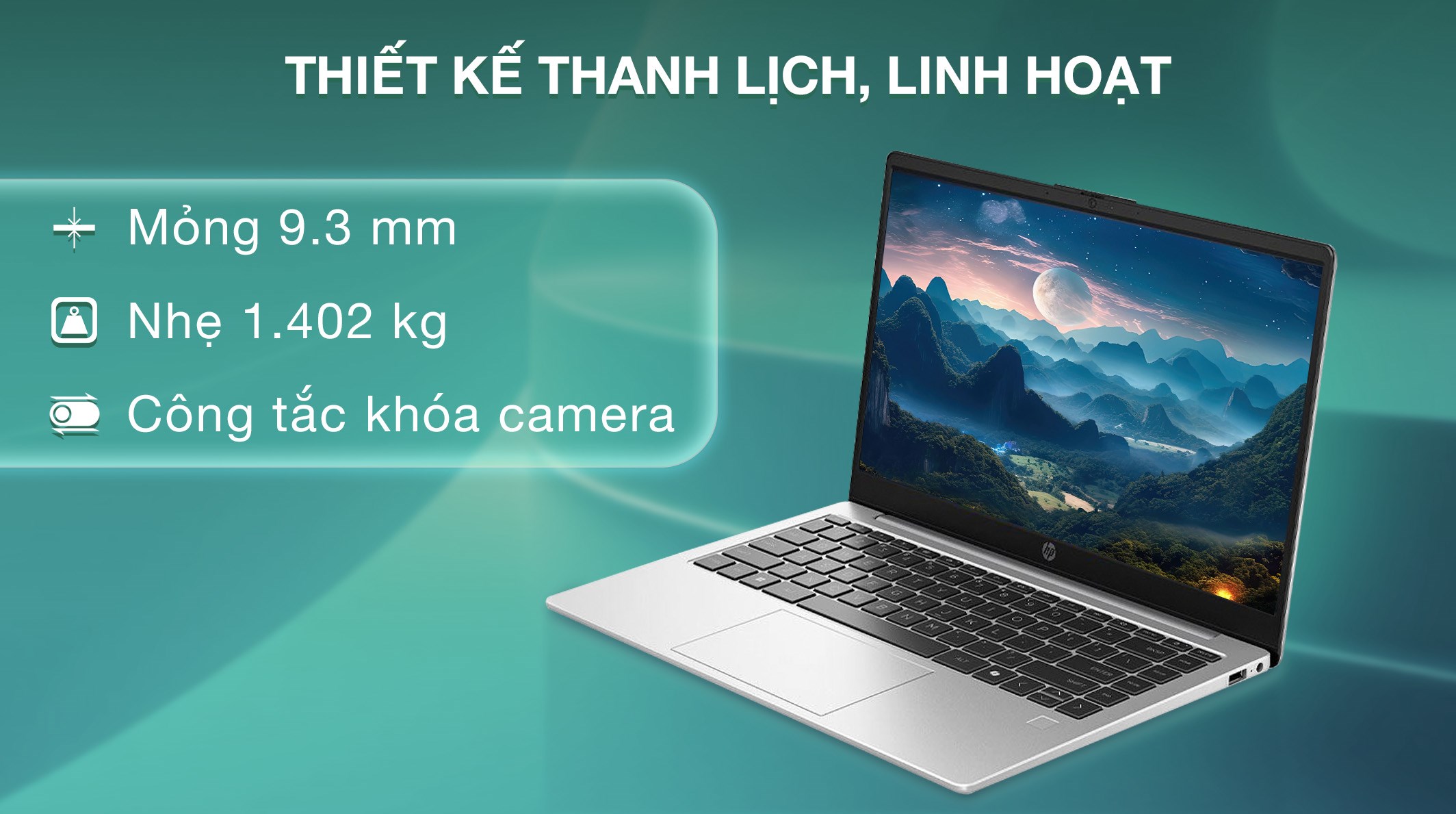 Laptop HP 240R G10 - C3RU6AT (Core 3 100U, 8GB, 512GB, Full HD, Win11)