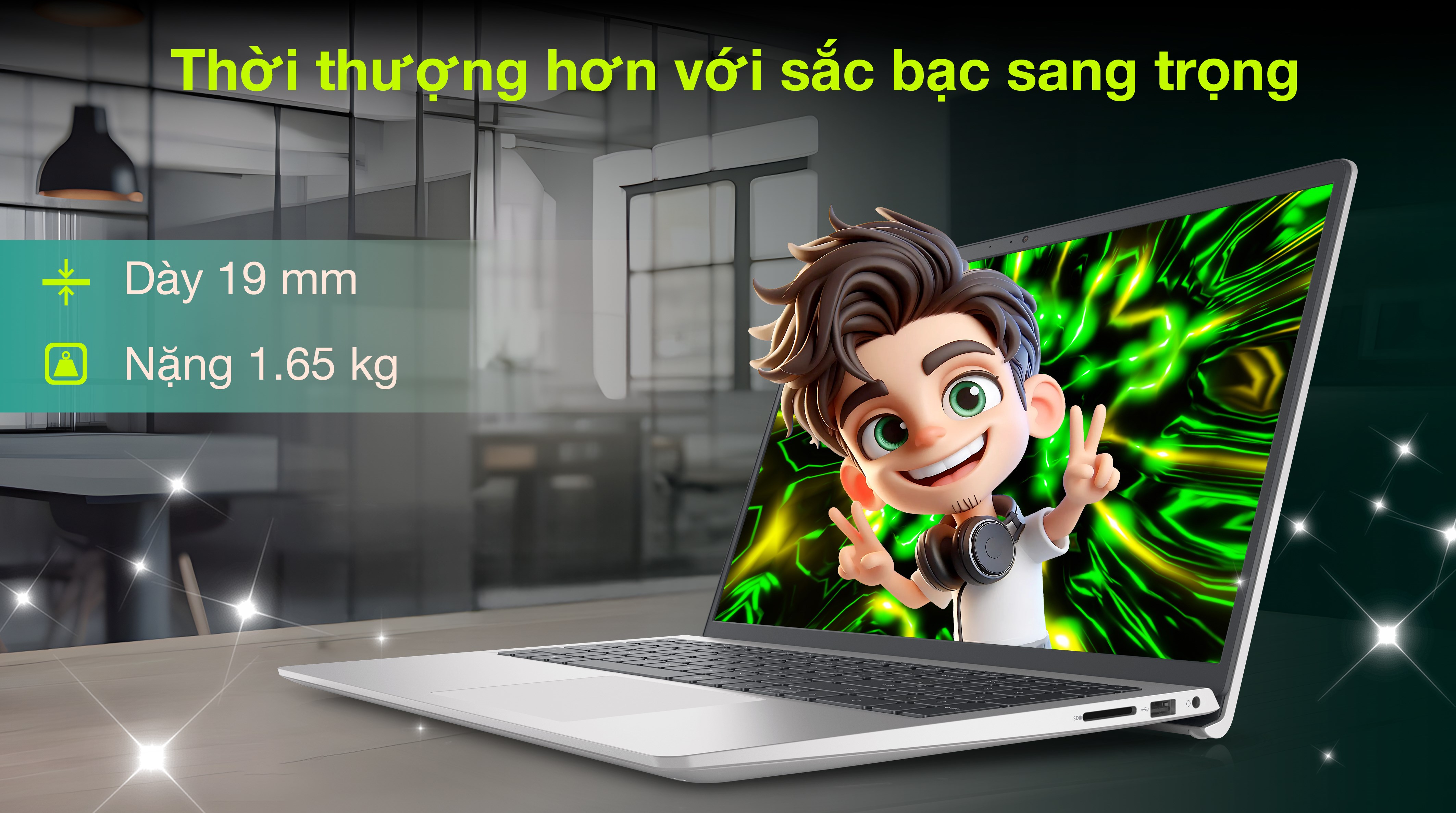 Laptop Dell 15 DC15250 - CPH997 (i7 1355U, 16GB, 1TB, Full HD 120Hz, OfficeH24+365, Win11)