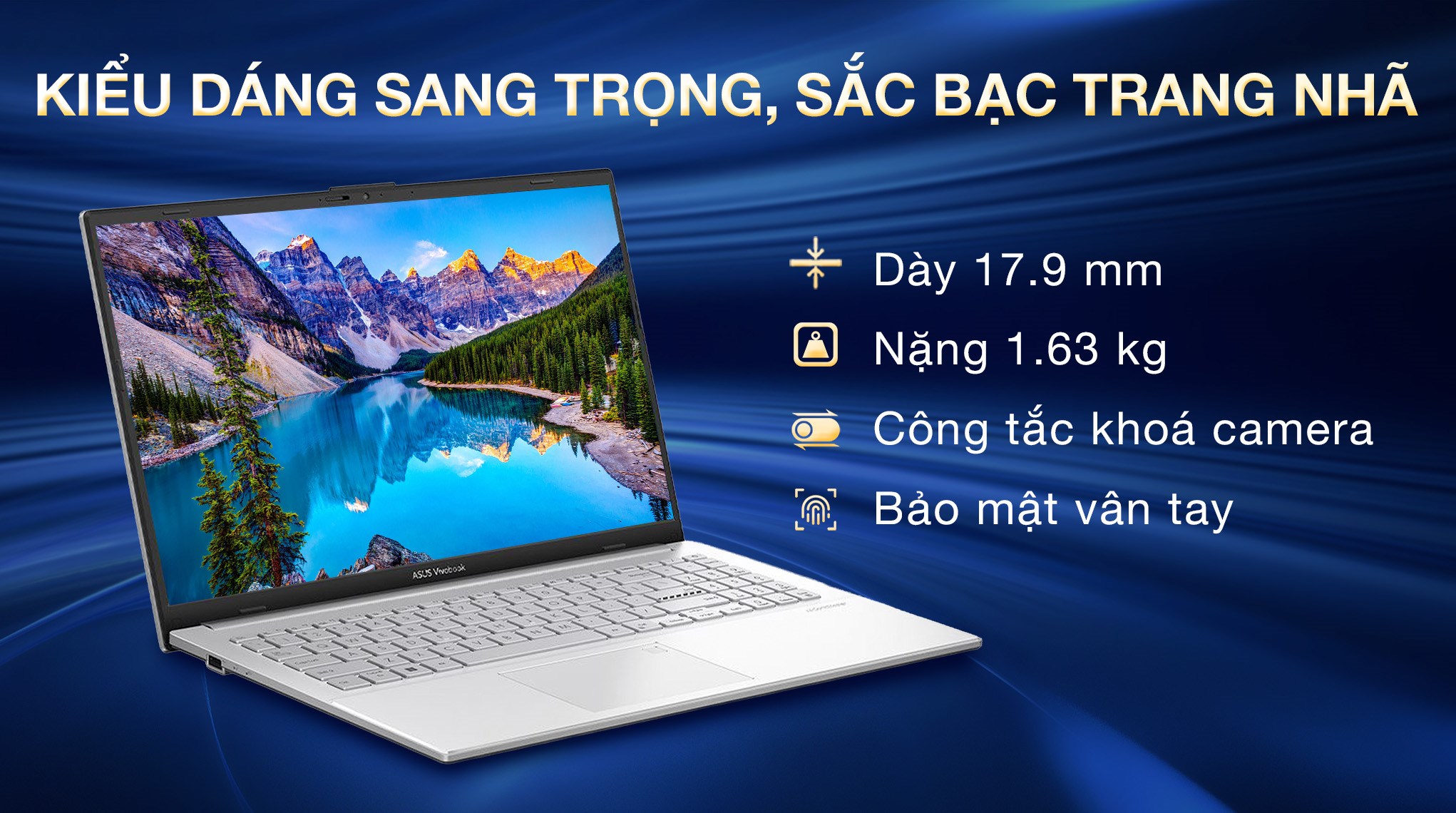 Laptop Asus Vivobook Go E1504FA - BQ1160W (R5 7520U, 16GB, 512GB, Full HD, Win11)