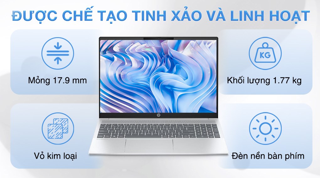 Laptop HP OmniBook 5 AI 16 af1054TU - C1MN8PA (Ultra 7 255U, 32GB, 512GB, WUXGA, OfficeH24, Win11)