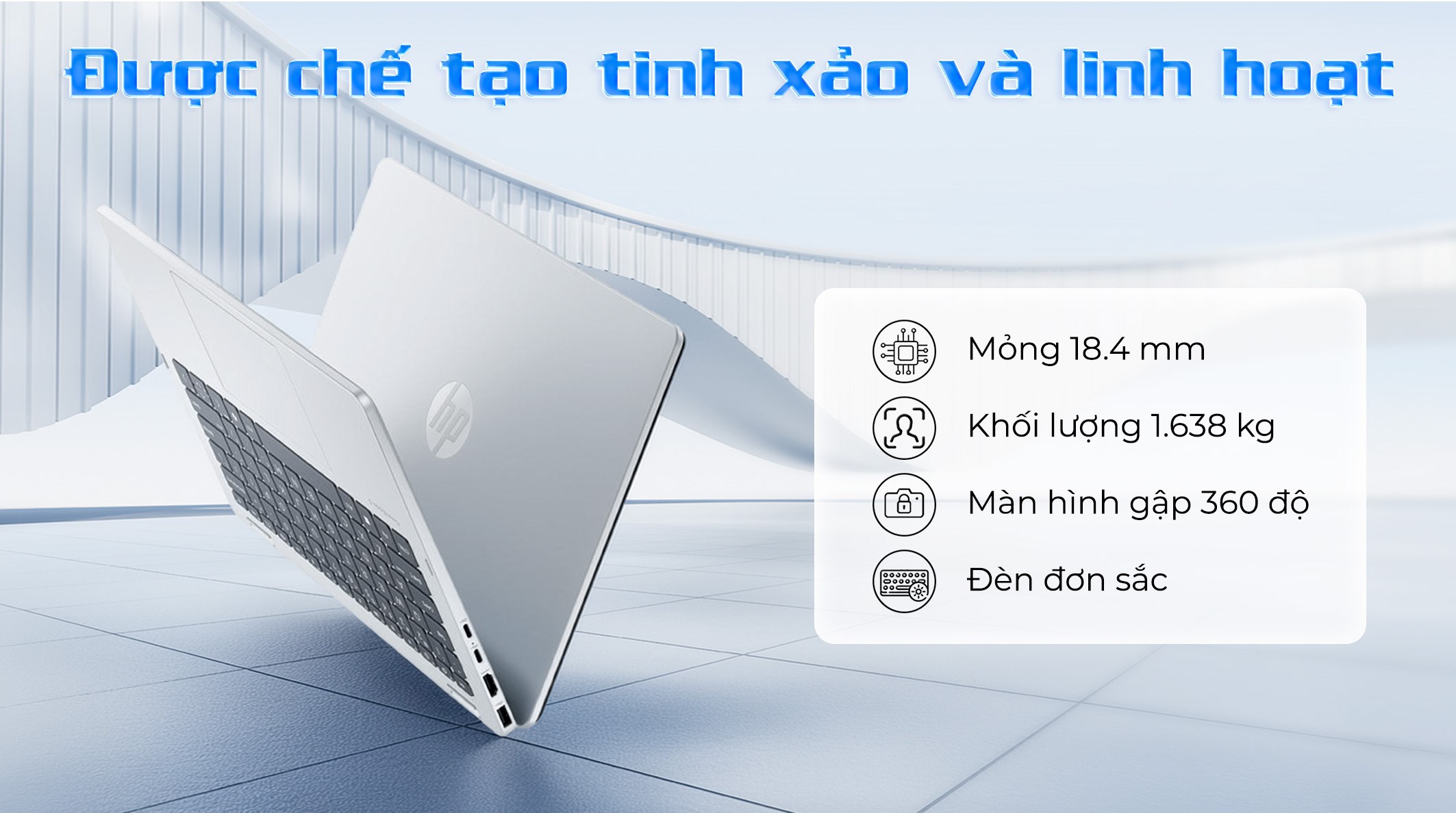Laptop HP OmniBook 5 Flip 14 fp0057TU - BZ7Q6PA (Core 5 120U, 16GB, 512GB, WUXGA, Cảm ứng, OfficeH24, Win11)