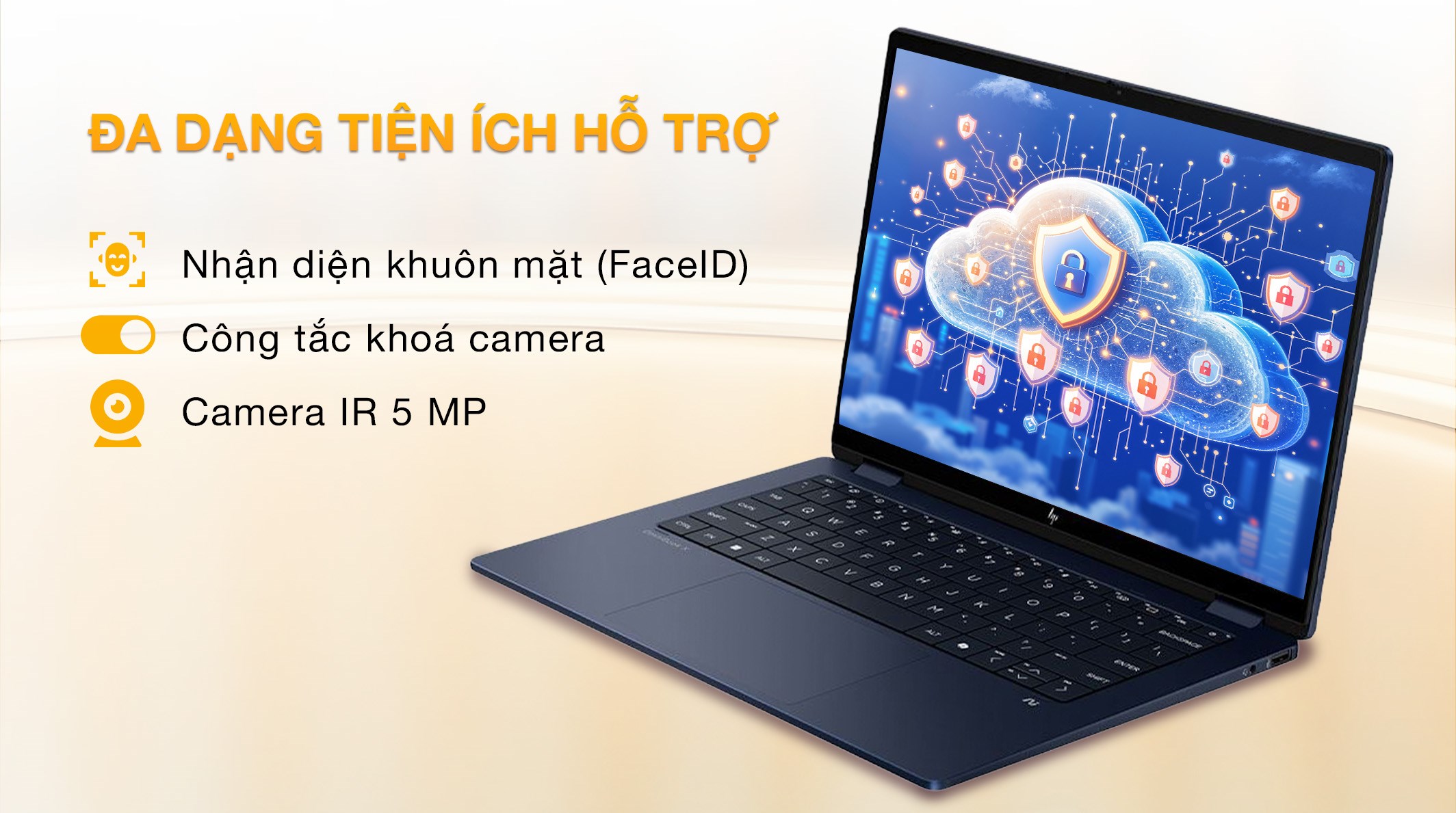 Laptop HP OmniBook X Flip 14 fm0088TU - BZ7Q2PA (Ultra 5 226V, 16GB, 512GB, WUXGA, Cảm ứng, OfficeH24+365B, Win11)