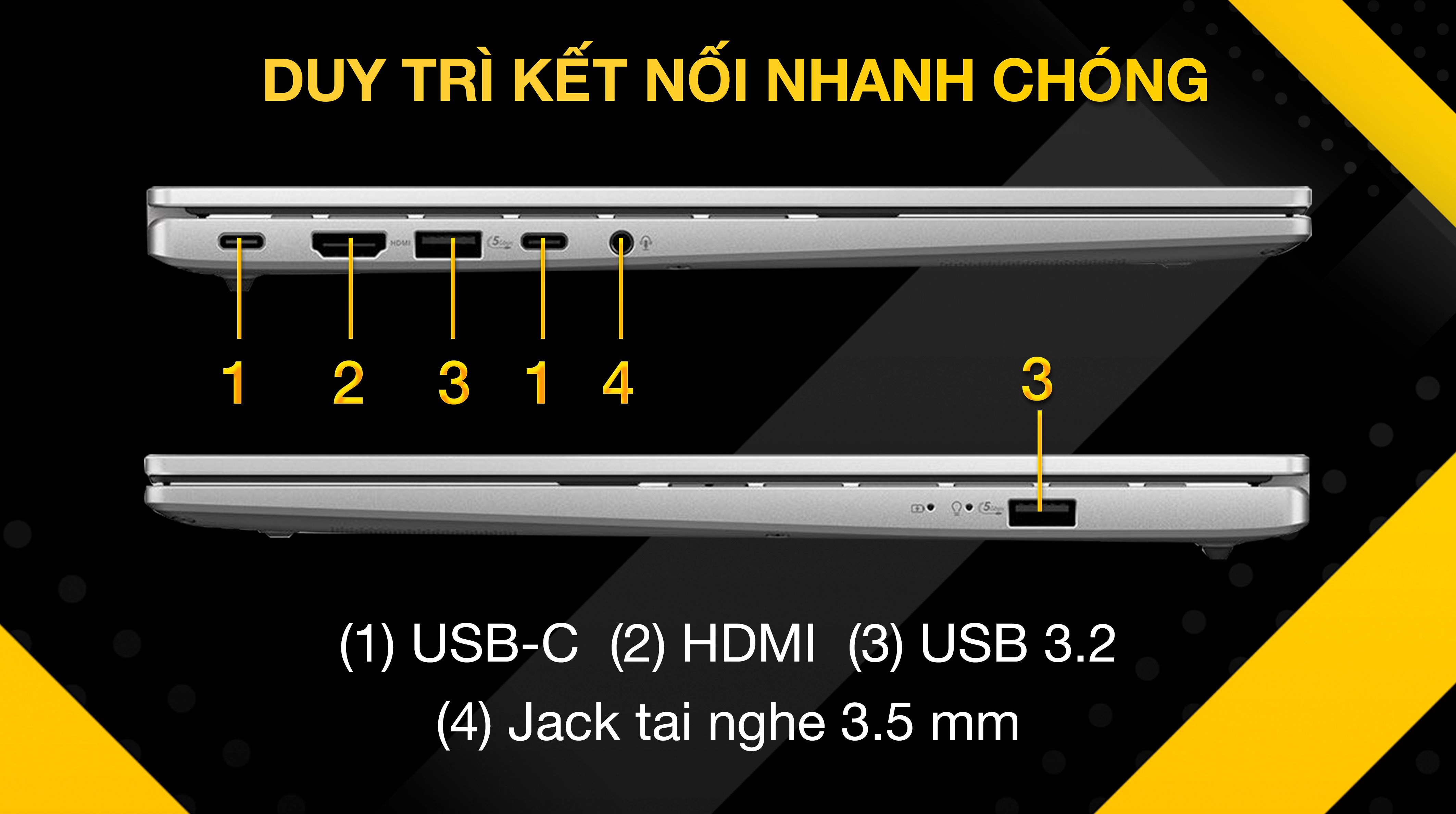 Laptop Asus Vivobook S14 S3407VA - LY146W (Core 5 210H, 16GB, 512GB, WUXGA, Win11)