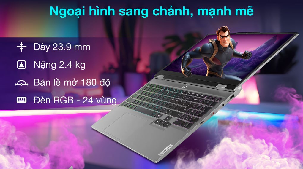 Laptop Lenovo Gaming LOQ 15IRX10 - 83JE00PEVN (i7 13650HX, 16GB, 1TB, RTX 5050 8GB, Full HD 144Hz, Win11)