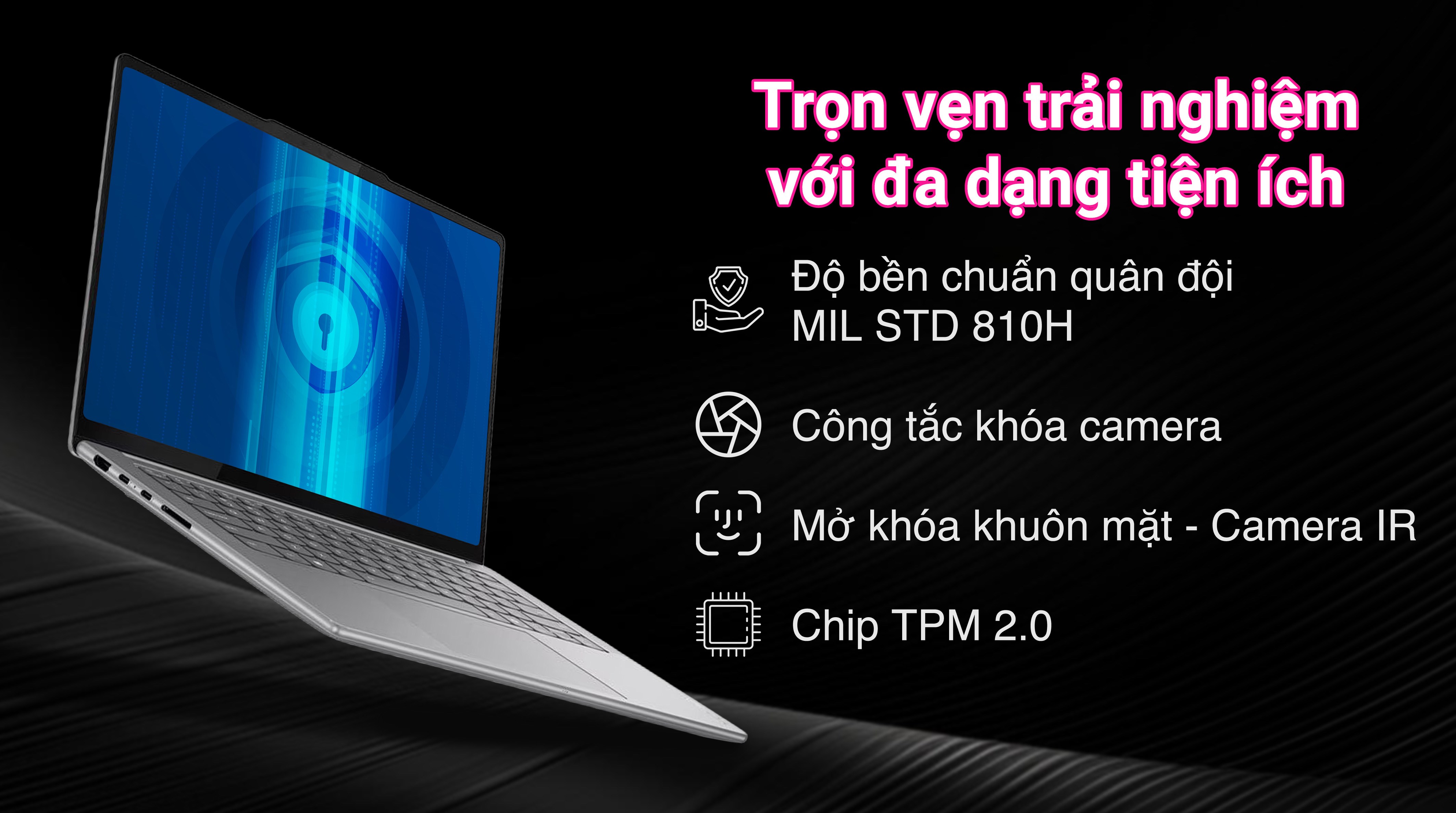 Laptop Lenovo Yoga Pro 7 14IAH10 - 83KF002BVN (Ultra 9 285H, 32GB, 1TB, 3K OLED 120Hz, Cảm ứng, OfficeH24+365, Win11)