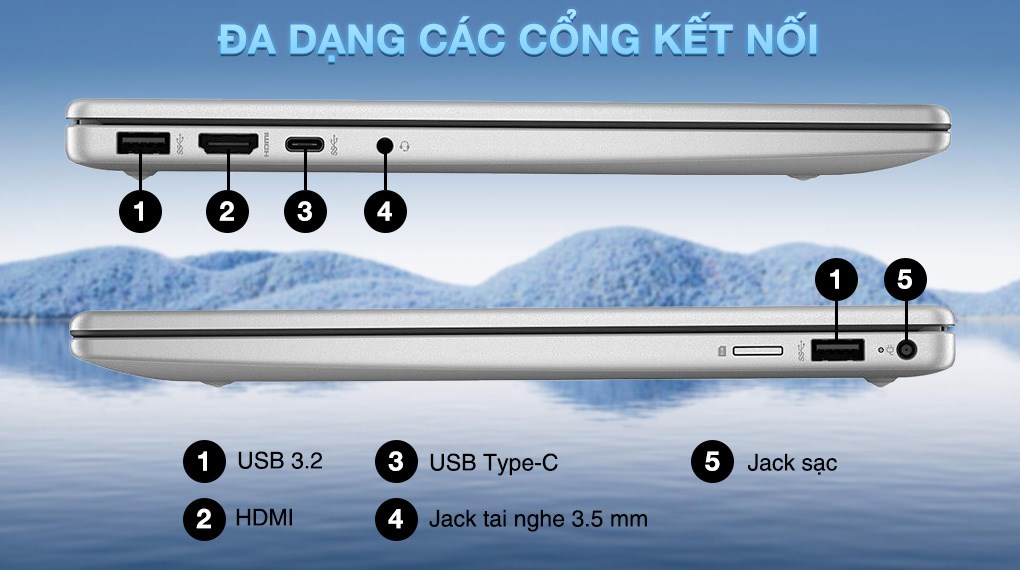 Laptop HP 14 ep1137TU - C2CY8PA (Ultra 7 155H, 16GB, 512GB, Full HD, Win11)