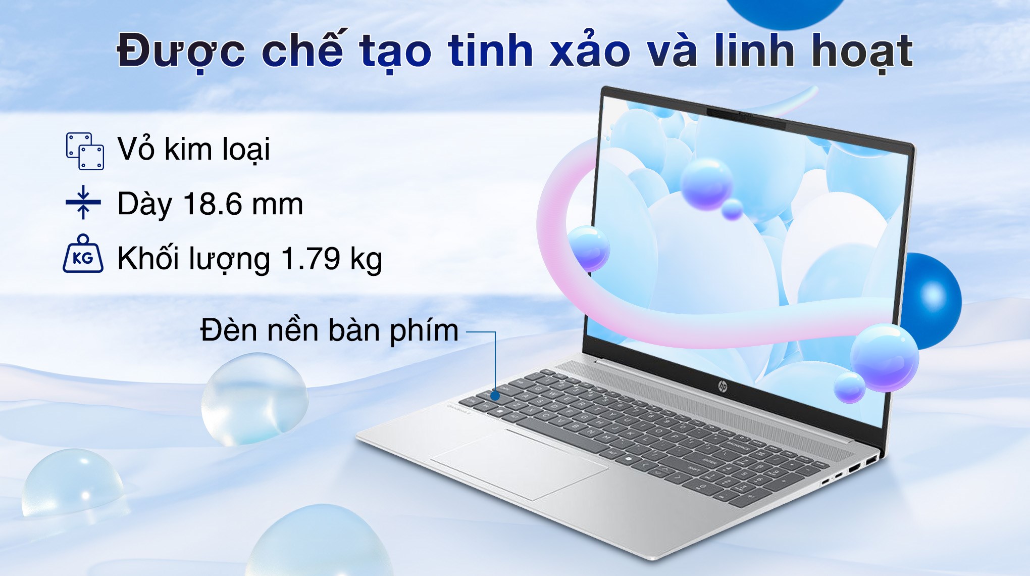 Laptop HP OmniBook 5 16 ag1066AU - BZ7S9PA (R7 Al 350, 16GB, 512GB, WUXGA, Cảm ứng, OfficeH24+365B, Win11)