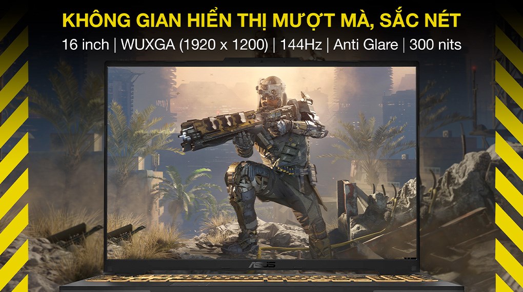 Laptop Asus TUF Gaming F16 FX607VJB - RL151W (Core 5 210H, 16GB, 512GB, RTX 3050 6GB, Full HD+, 144Hz, Win11)