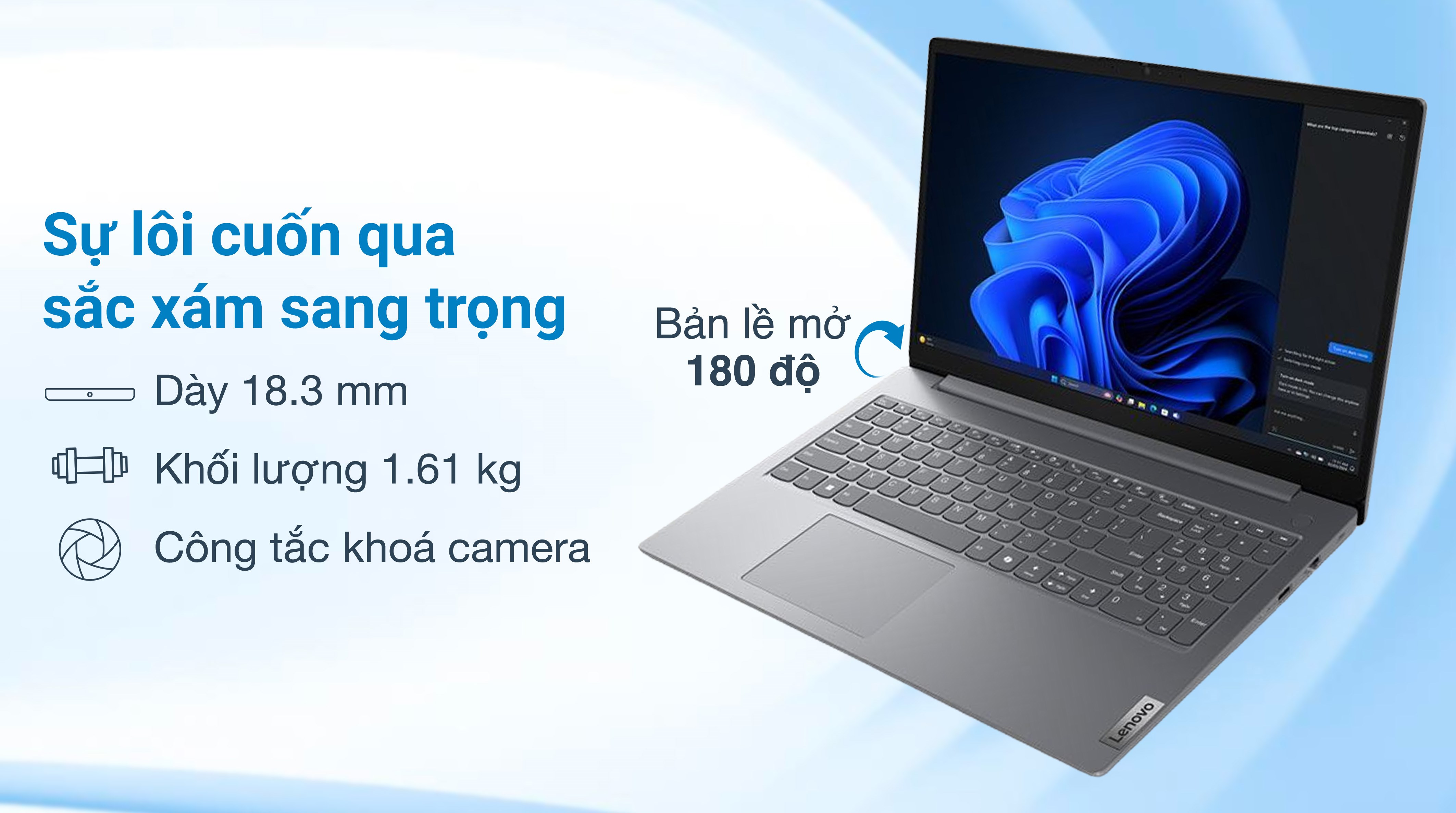 Laptop Lenovo V15 G5 IRL - 83HF00BYVN (i5 13420H, 16GB, 512GB, Full HD, Win11)