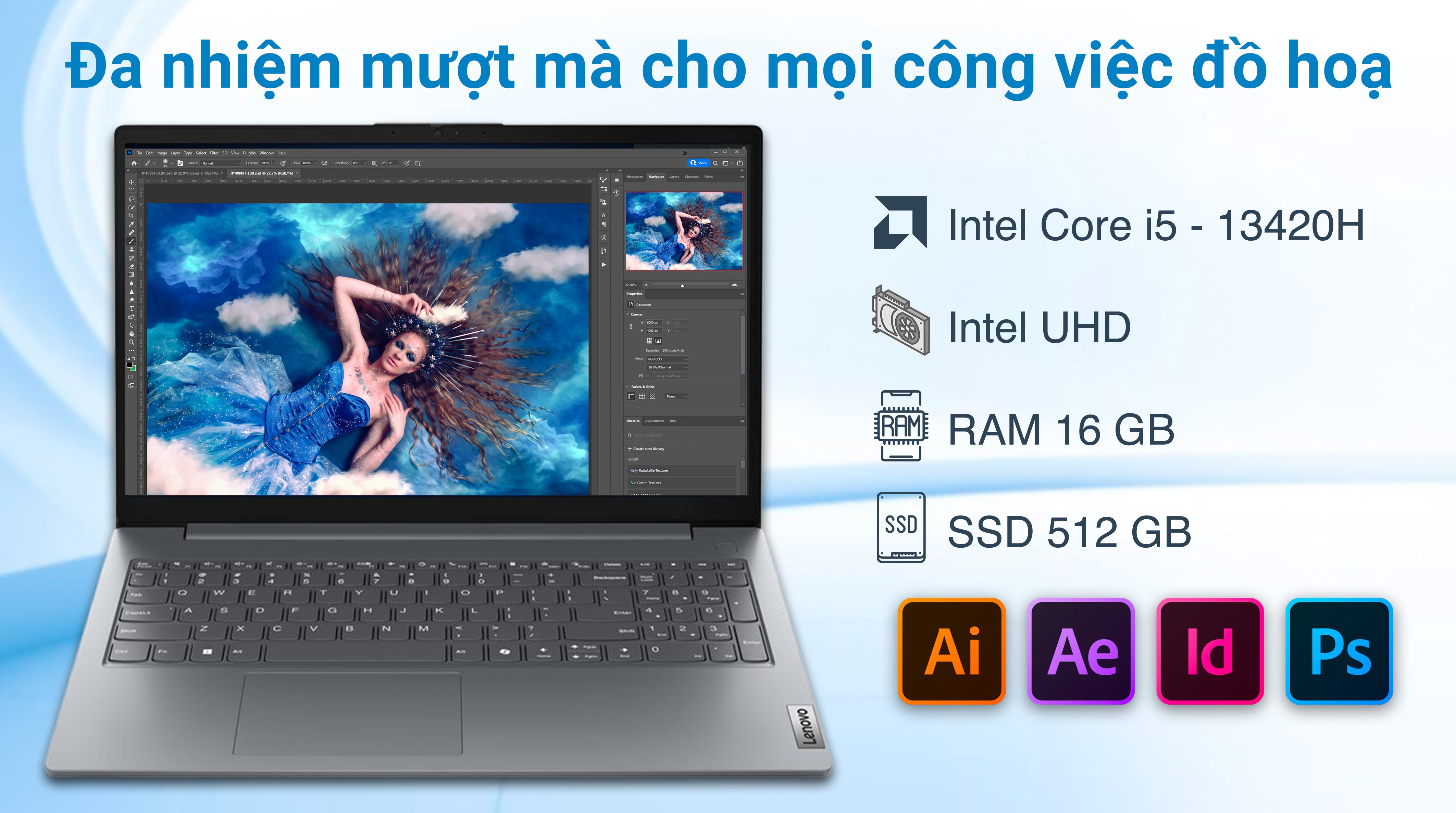 Laptop Lenovo V15 G5 IRL - 83HF00BYVN (i5 13420H, 16GB, 512GB, Full HD, Win11)