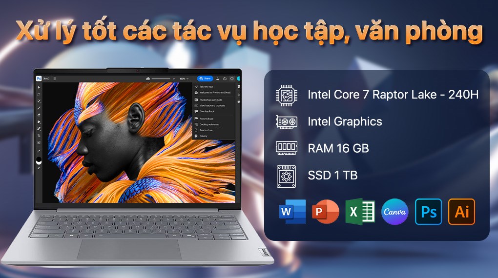 Laptop Lenovo ThinkBook 14 G8 - 21SG007UVN (Core 7 240H, 16GB, 1TB, WUXGA, Win11)