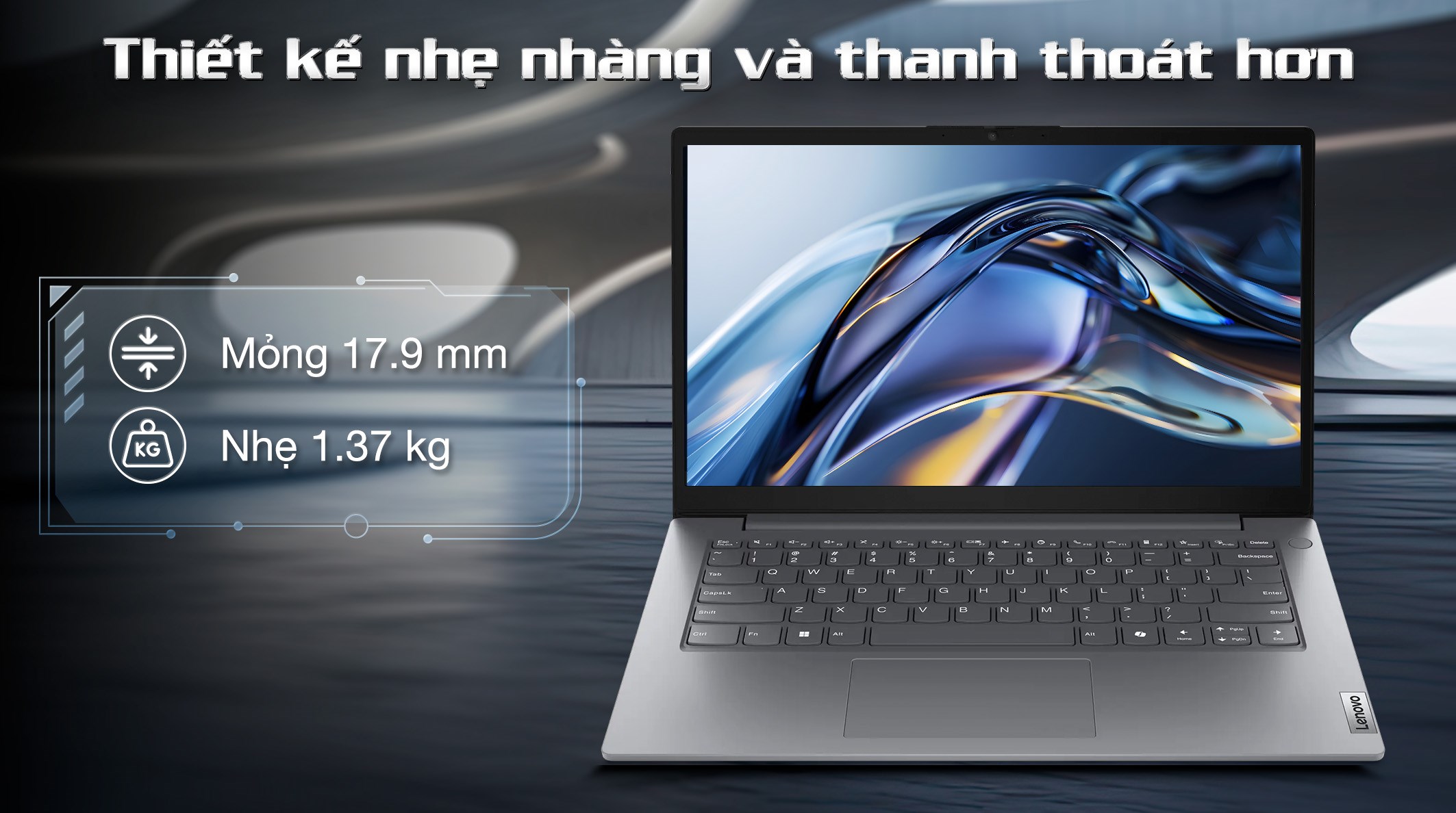 Laptop Lenovo V14 G5 - 83HD005JVN (i5 13420H, 16GB, 512GB, Full HD, Win11)