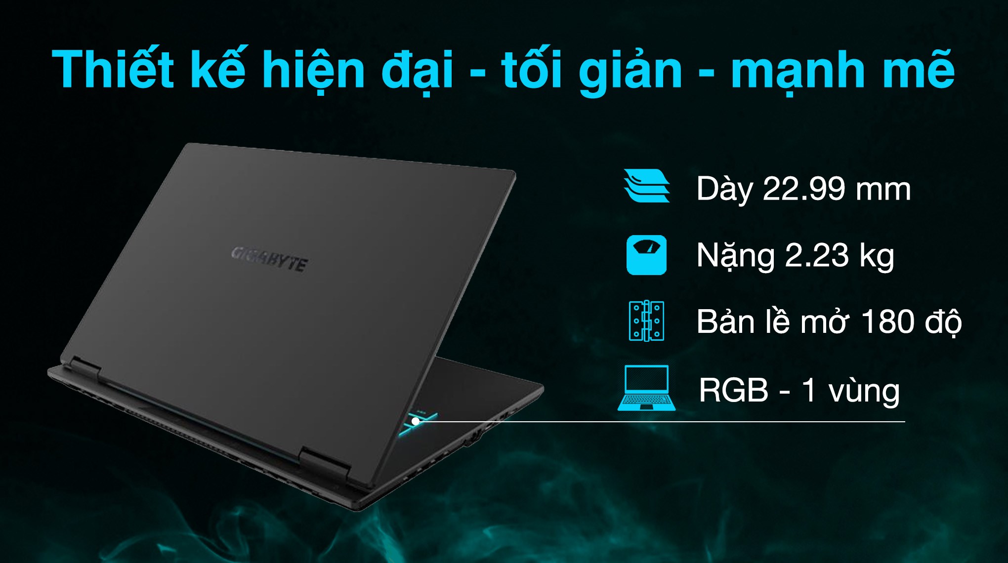 Laptop GIGABYTE Gaming A16 GA6H - GAMING-A16-CTHI3VN893SH (i7 13620H, 16GB, 512GB, RTX 5050 8GB, WUXGA 165Hz, Win11)