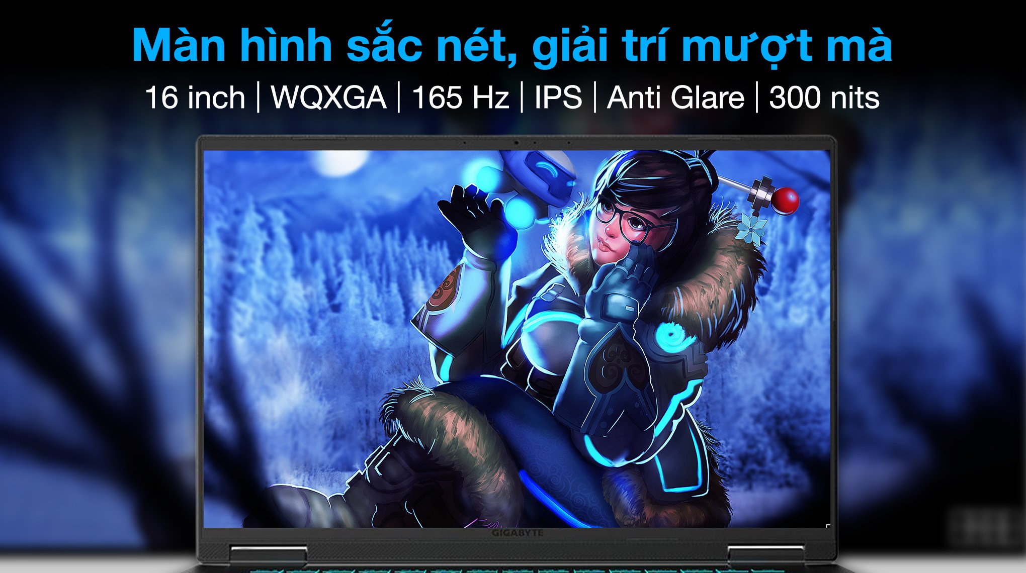 Laptop GIGABYTE Gaming A16 GA6H - CWHI3VNC94SH (i7 13620H, 16GB, 1TB, RTX 5070 8GB, WQXGA 165Hz, Win11)