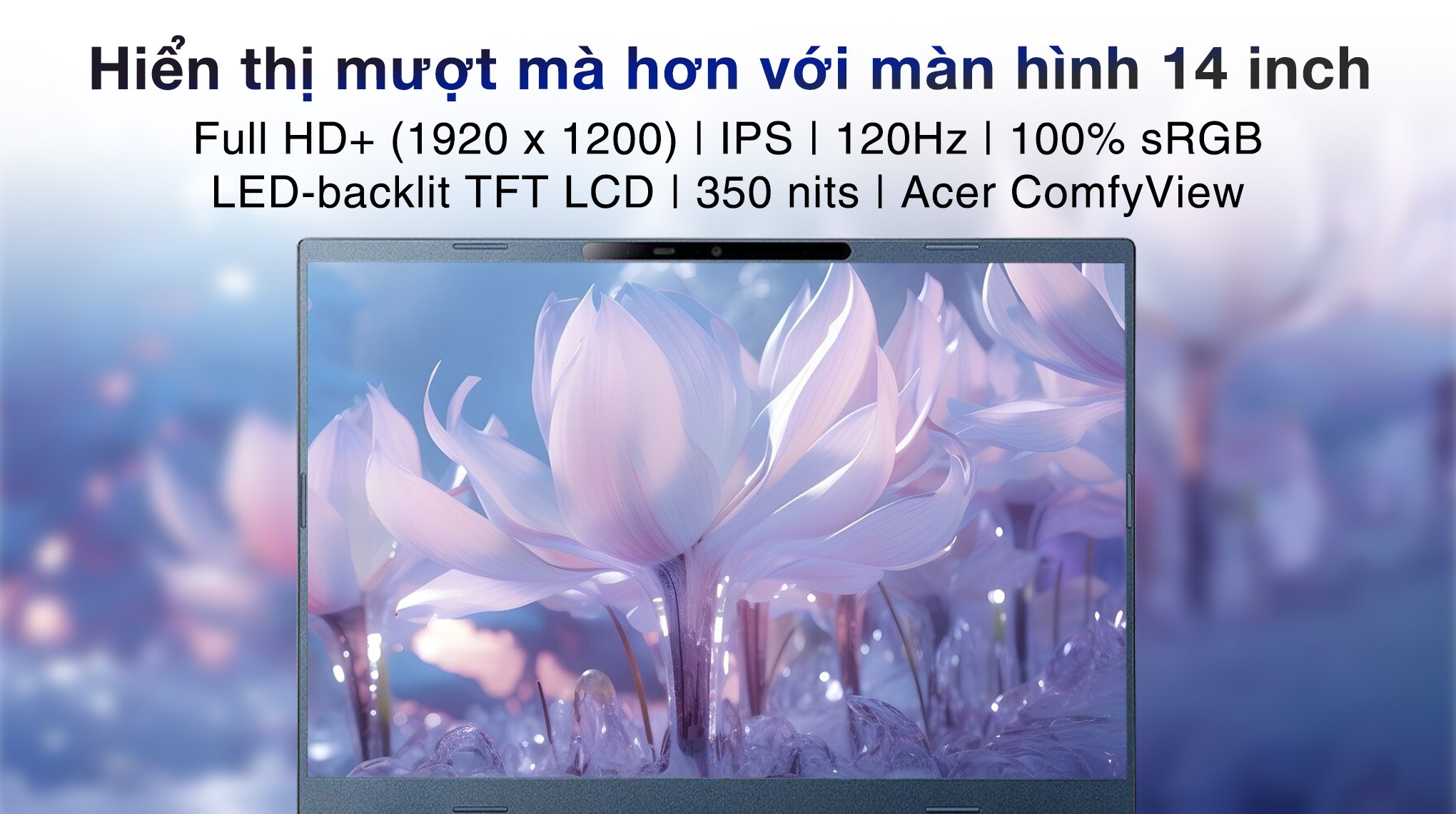 Laptop Acer Aspire 14 AI A14 11M X8FP - NX.JP3SV.001 (X1 26100, 16GB, 512GB, Full HD+ 120Hz, Win11)