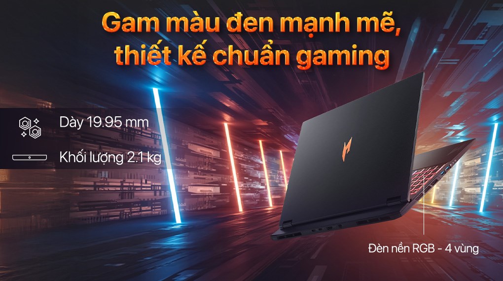 Laptop Acer Gaming Nitro V 16S AI ProPanel ANV16S 41 R337 - NH.QZZSV.002 (R7 260, 16GB, 1TB, RTX 5050 8GB, FHD+ 180Hz, Win11)