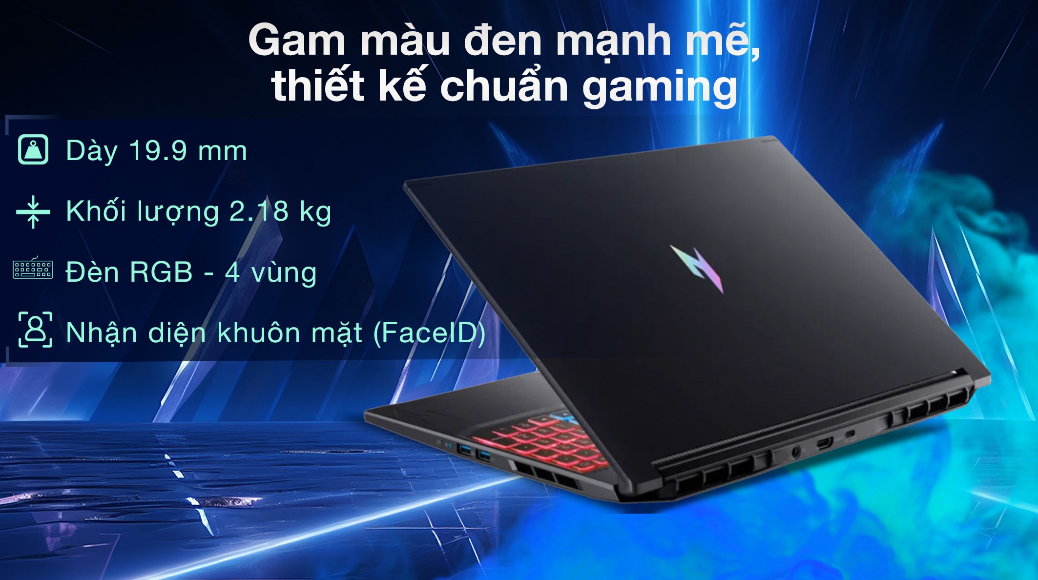 Laptop Acer Gaming Nitro ProPanel AN16S 61 R193 - NH.QXTSV.001 (R9 AI 365, 16GB, 512GB, RTX 5070 8GB, 2K+ 180Hz, Win11)