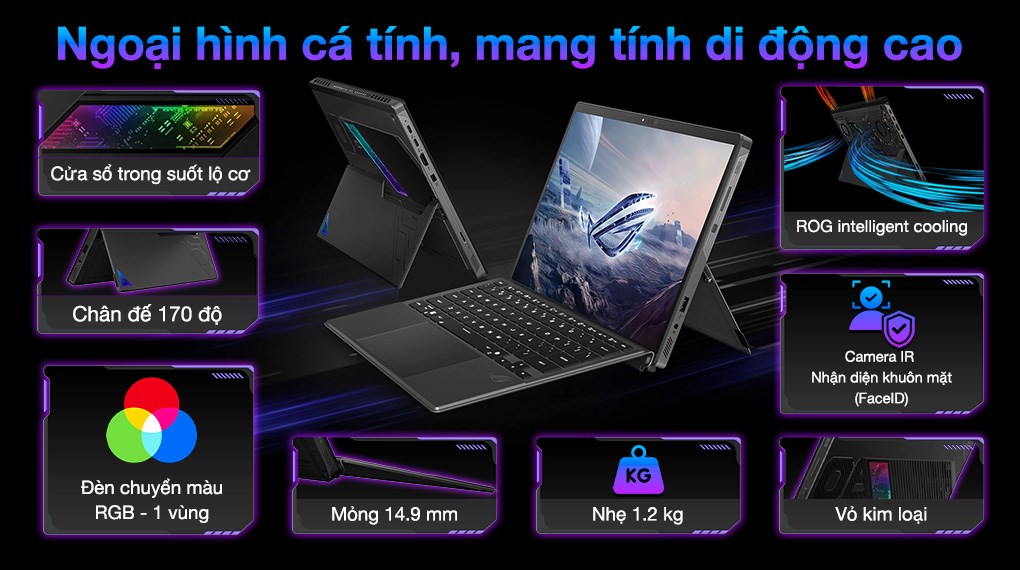 Laptop Asus ROG Flow Z13 GZ302EA - RU145WS (RYZEN AI MAX+ 395, 128GB, 1TB, WQXGA 180Hz, OfficeH24+365B, Win11)