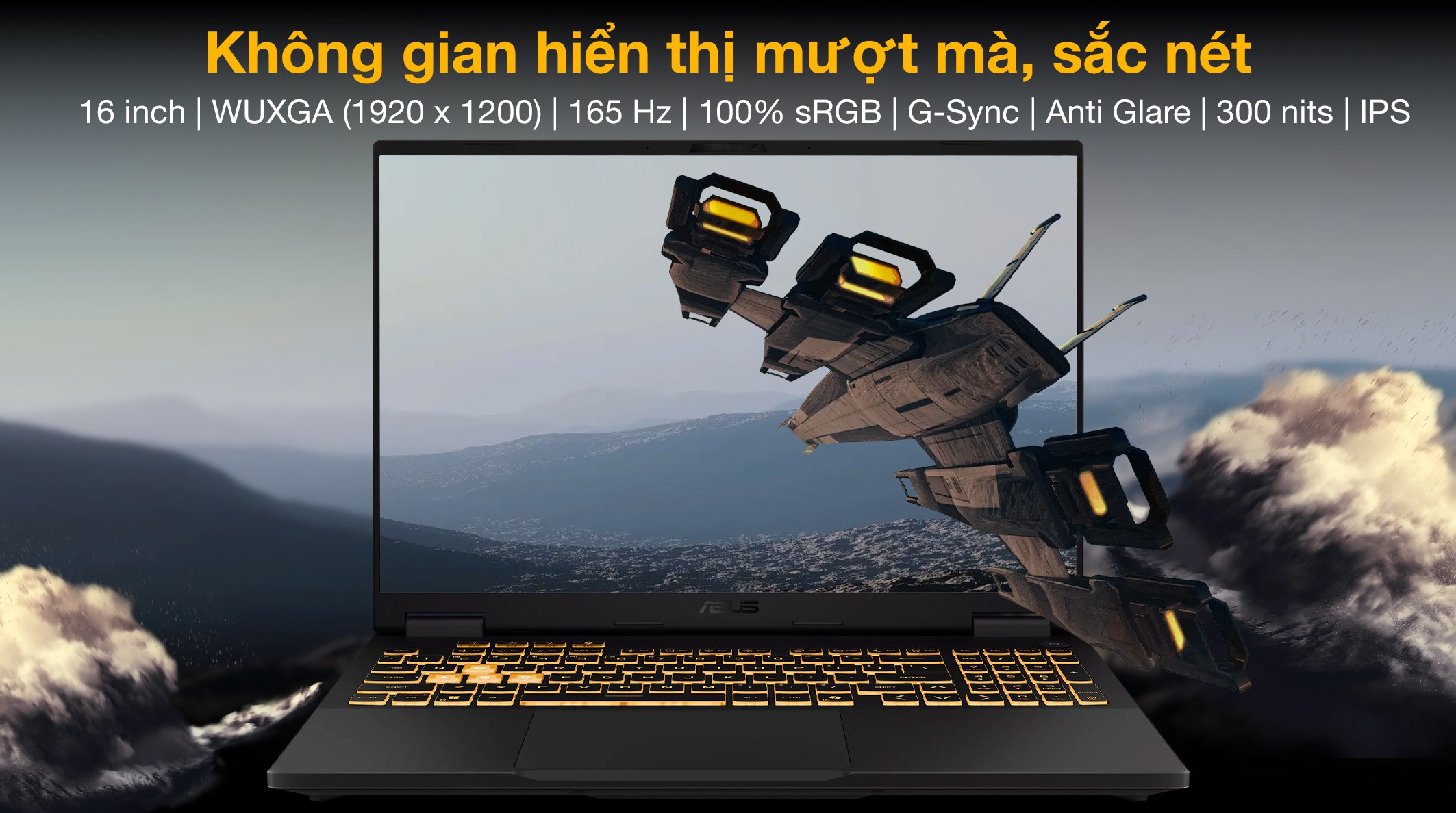 Laptop Asus TUF Gaming F16 FX608JHR - RV131W (i5 13450HX, 32GB, 512GB, RTX 5050 8GB, WUXGA 165Hz, Win11)