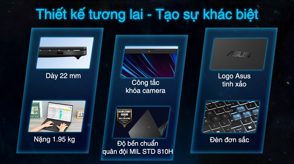 Laptop Asus Gaming V16 V3607VJ - RP071W (Core 5 210H, 16GB, 512GB, RTX 3050 6GB, WUXGA 144Hz, Win11)