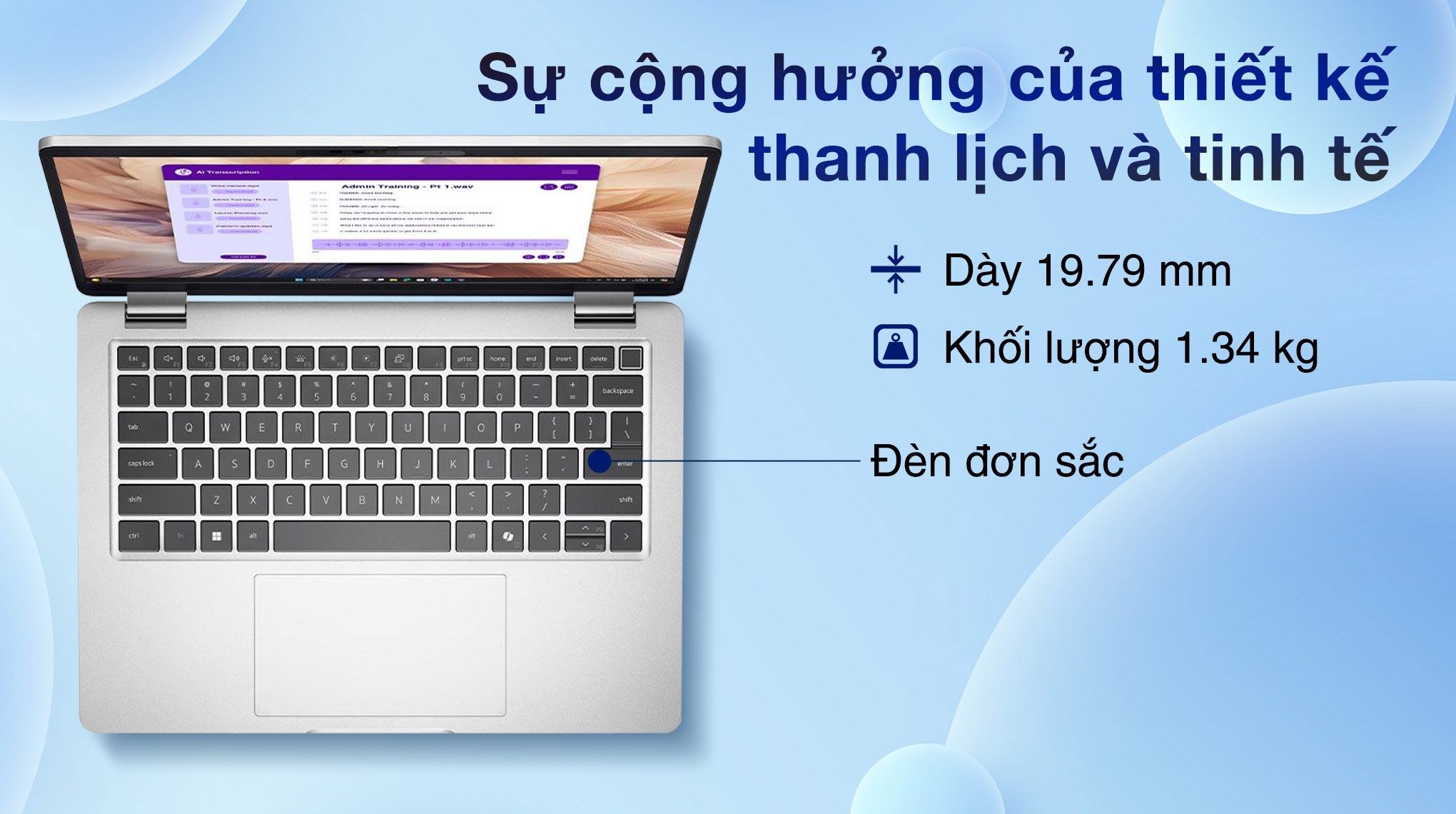 Laptop Dell Pro 13 Plus PB13250 - 236V-16512W (Ultra 5 236V, 16GB, 512GB, Full HD+, KYHD, Win11)