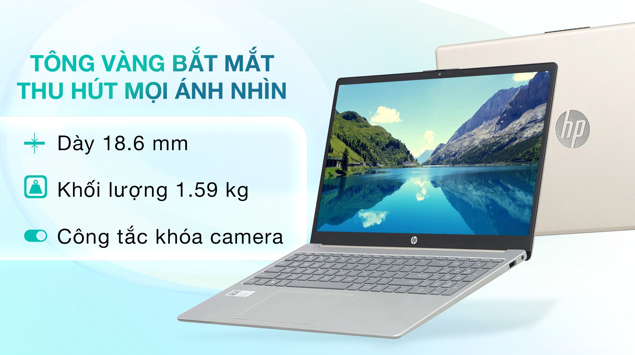 Laptop HP 15 fc0023AU - D0BH1PA (R5 7520U, 16GB, 512GB, Full HD, Win11)