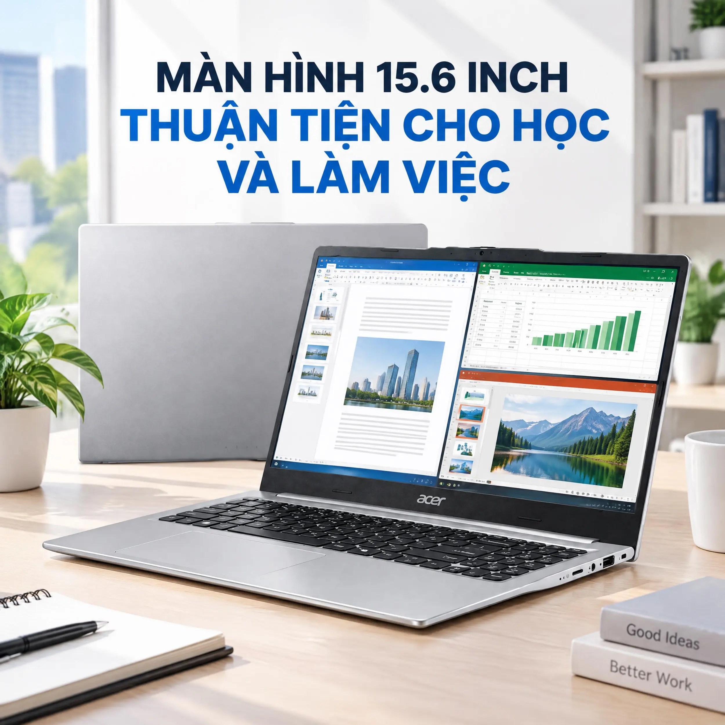 Laptop Acer Aspire Lite 15 AL15-49P-R6XX - NX.DRZSV.002 (R5 7430U, 8GB, 512GB, Full HD, Win11)