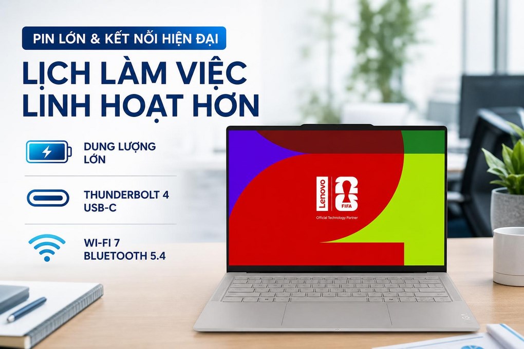 Laptop Lenovo Yoga Slim 7 Ultra 14IPH11 - 83QK0015VN (Ultra 7 355, 32GB, 1TB, WQXGA+ 120Hz, Cảm ứng, OfficeH24+365, Win11) - 5