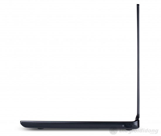 Cạnh phải Acer Aspire M3 không có cổng kết nối nào