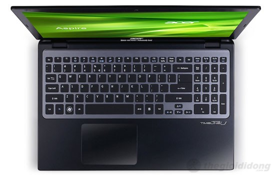 Bàn phím và touchpad của Acer Aspire M3 được thiết kế rất đẹp