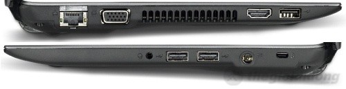 Các cổng kết nối bố trí đều ở 2 cạnh trái, phải của Acer ChromeBook C710