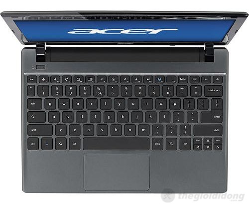 Bàn phím của Acer ChromeBook C710 rộng rãi, nhưng chức năng và cách bố trí phím được thay đổi để tối ưu cho Chrome OS