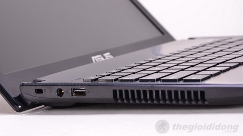 Các cổng kết nối bố trí ở cạnh trái của Asus X401A