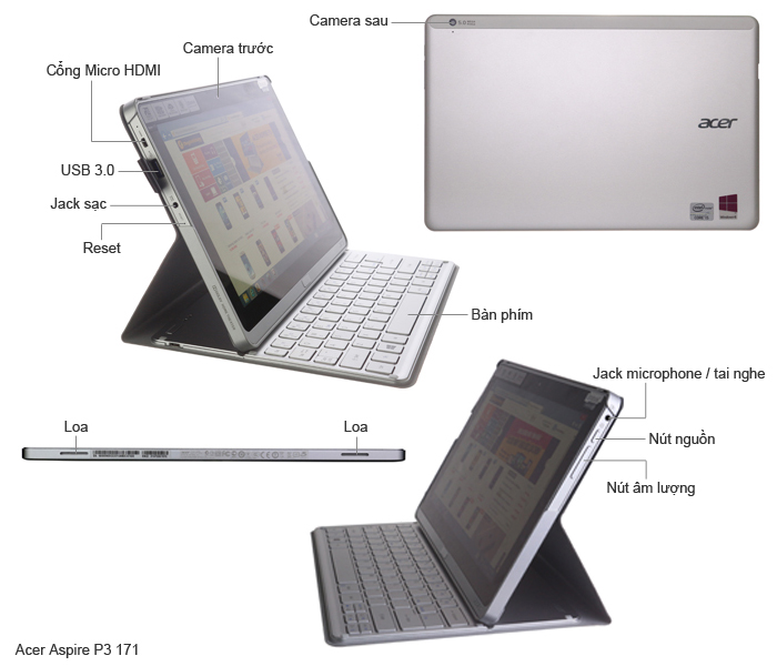 Acer Aspire P3 171 53332G120W8T