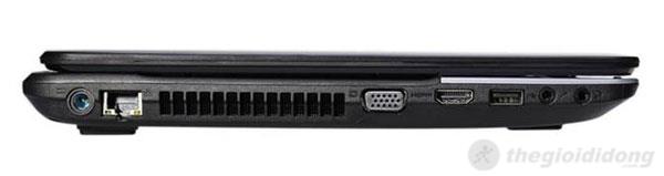 Cạnh trái của Acer Aspire E1 571 với đầy đủ kết nối Cạnh trái của Acer Aspire E1 571 với đầy đủ kết nối