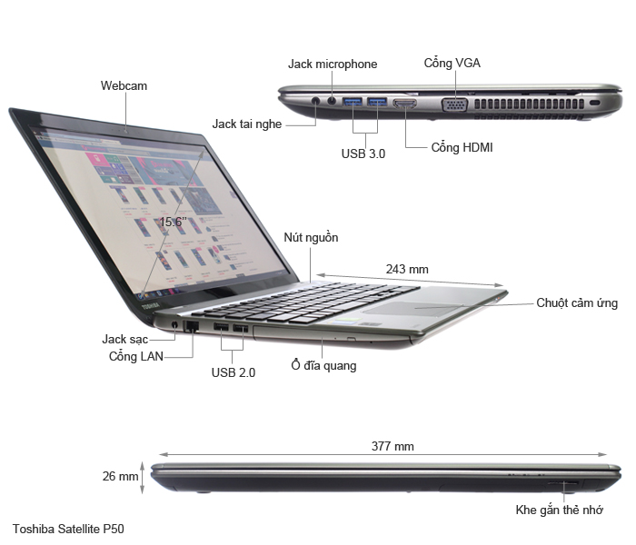 Toshiba Satellite P50 74708G1TGW8
