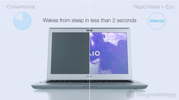 Vaio Pro với công nghệ Eco Công nghệ Rapid Wake Eco trên Vaio Pro 13