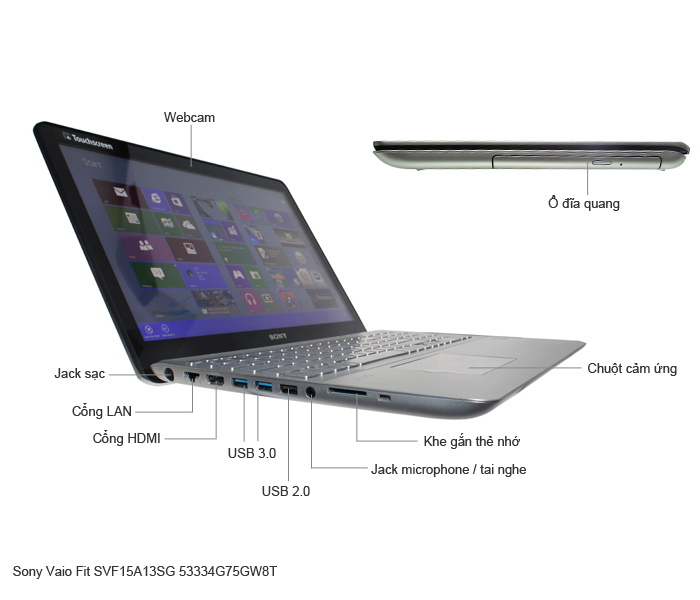 Sony Vaio Fit SVF15A13SG 53334G75GW8T