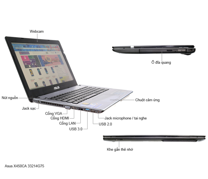Asus X450CA 33214G75