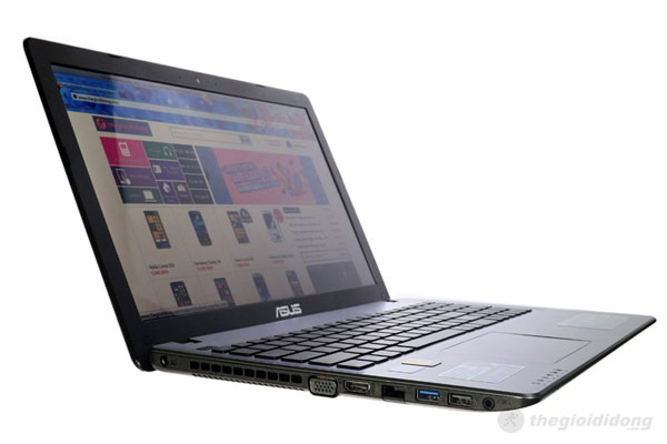 Các cổng kết nối ở 2 cạnh của Asus X550CA Asus X550CA các cổng kết nối