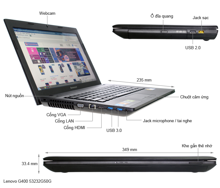 Lenovo G400 53232G50G