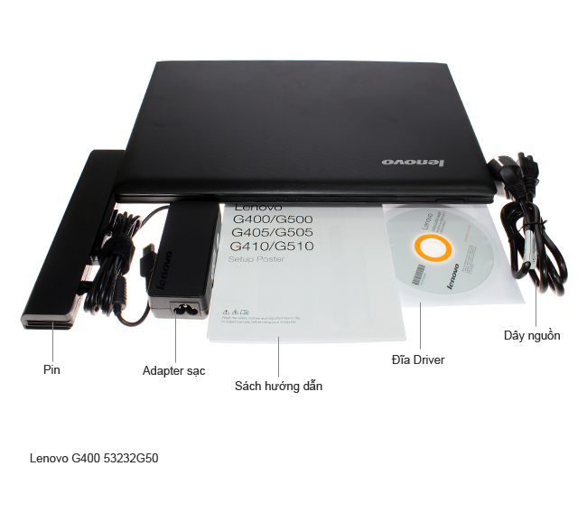 Bộ sản phẩm gồm: Hộp, Pin, Dây nguồn, Sách hướng dẫn